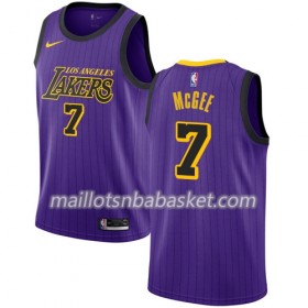 Maillot Homme Los Angeles Lakers JaVale McGee 7 2018-19 Nike City Edition Pourpre Swingman